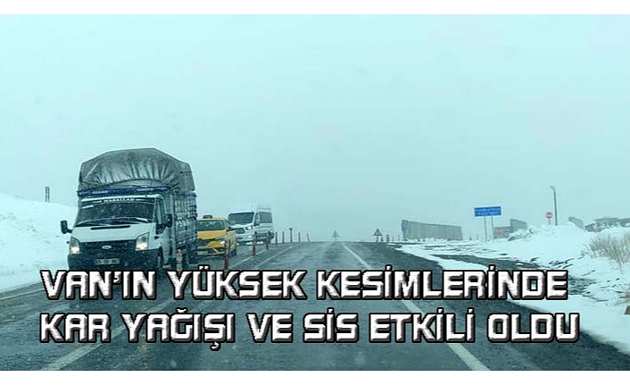 Van'ın yüksek kesimlerine kar yağdı