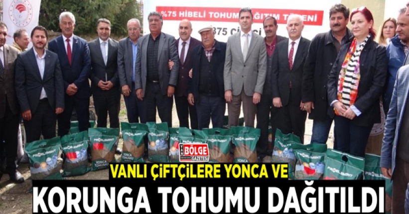 Vanlı çiftçilere yonca ve korunga tohumu dağıtıldı