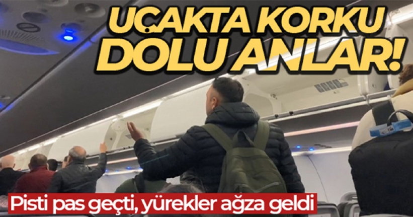 Uçakta korku dolu anlar