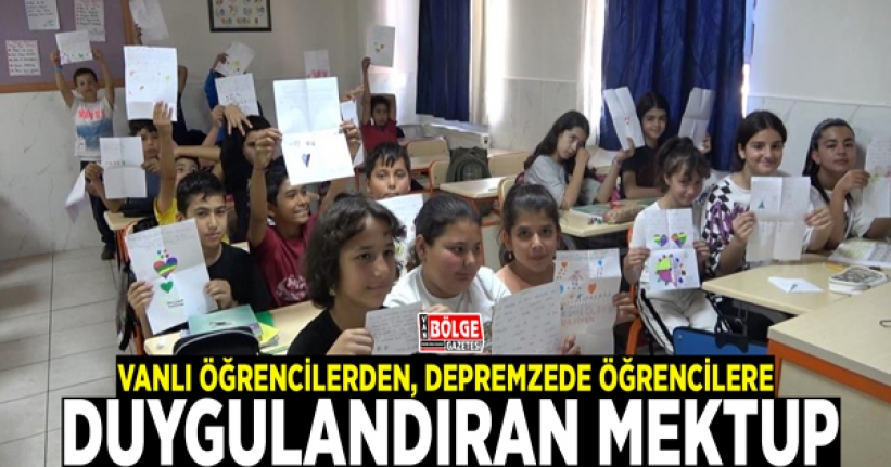 Vanlı öğrencilerden, depremzede öğrencilere duygulandıran mektup