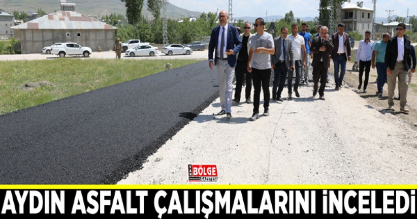 Başkan Vekili Aydın asfalt çalışmalarını inceledi