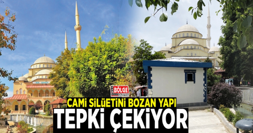 Cami silüetini bozan yapı tepki çekiyor