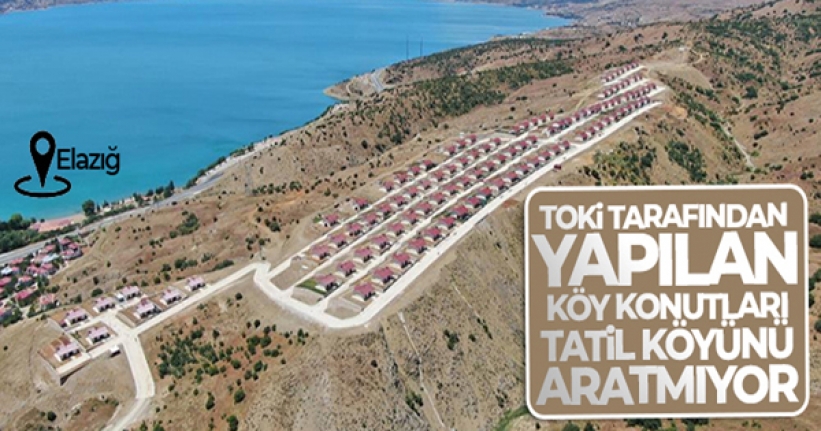 Göl manzaralı köy konutları, tatil köyünü aratmıyor