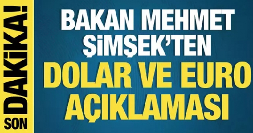 Bakan Mehmet Şimşek'ten dolar ve Euro açıklaması