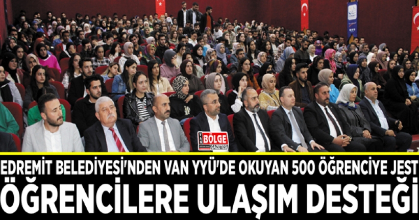 Edremit Belediyesi'nden, Van YYÜ'de okuyan 500 öğrenciye jest