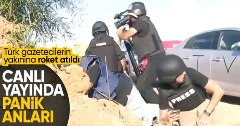 İsrail'den sıcak bilgi aktaran Türk muhabirin yanına canlı yayında roket düştü