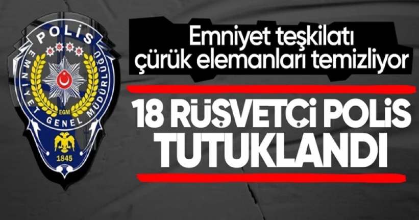 Emniyet'te rüşvet operasyonu: 18 polis tutuklandı