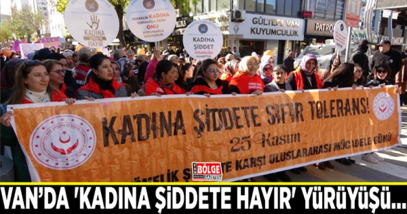 Van’da 'Kadına Şiddete Hayır' yürüyüşü...