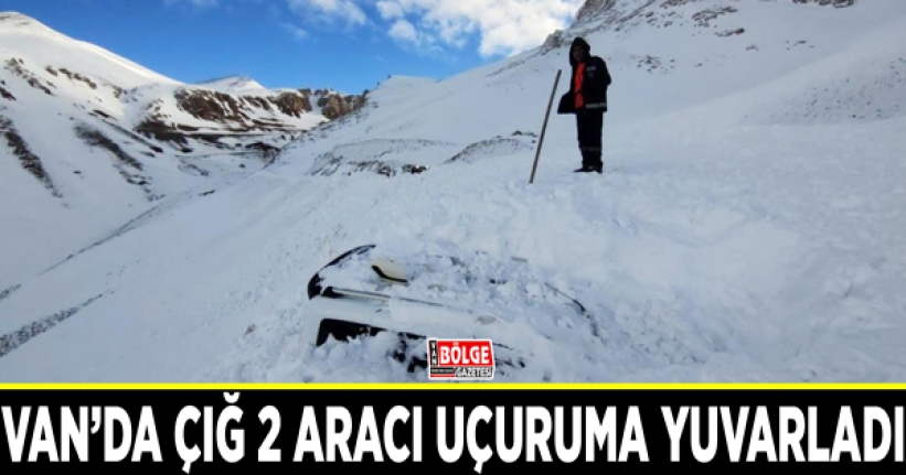 Çığ 2 aracı uçuruma yuvarladı