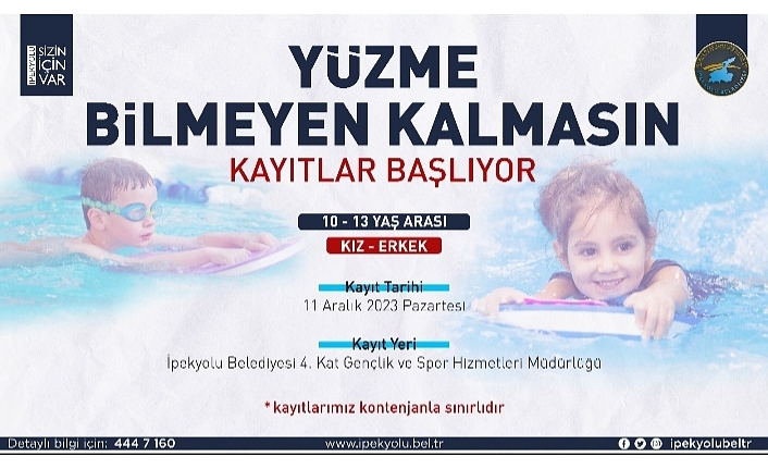 İpekyolu'nda yüzme kursu kayıtları başladı