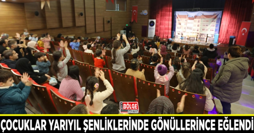 Çocuklar yarıyıl şenliklerinde gönüllerince eğlendi