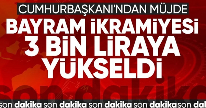 Cumhurbaşkanı Erdoğan'dan emeklilere müjde: İkramiye 3 bin TL oluyor