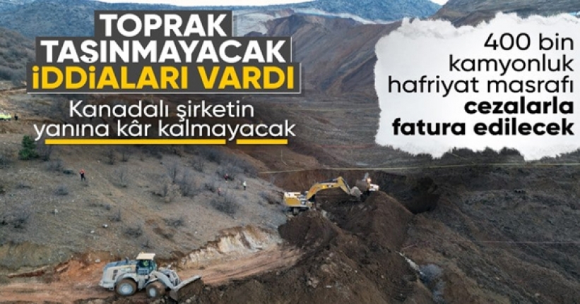 Erzincan'da heyelan: Şirkete faturası ağır olacak