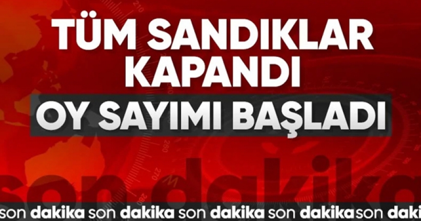 Sandıklar kapandı, oy sayımı başladı