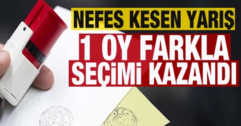 Nefes kesen yarış! 1 oy farkla seçimi kazandı