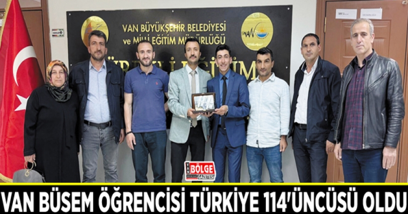 Van BÜSEM öğrencisi Türkiye 114'üncüsü oldu