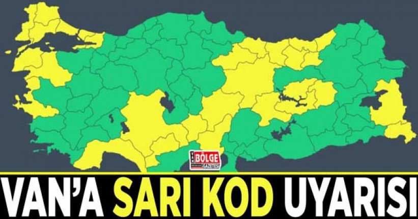 Van’a sarı kod uyarısı