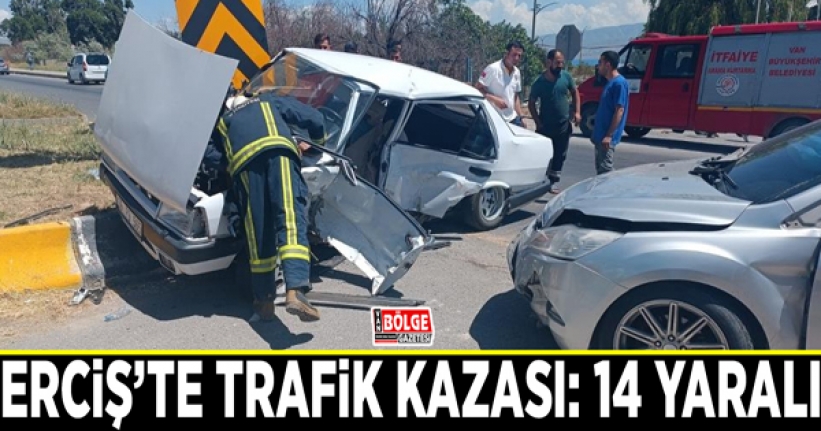 Erciş’te trafik kazası: 14 yaralı