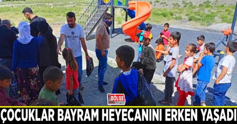 Van’da çocuklar bayram heyecanını erken yaşadı