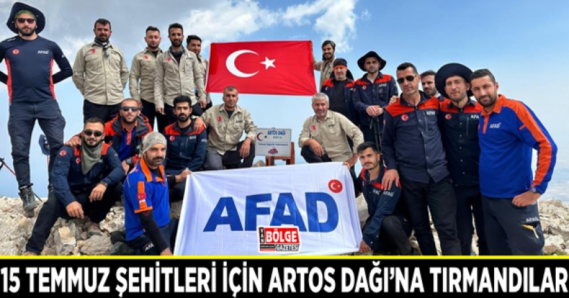 15 Temmuz şehitleri için Artos Dağı’na tırmandılar