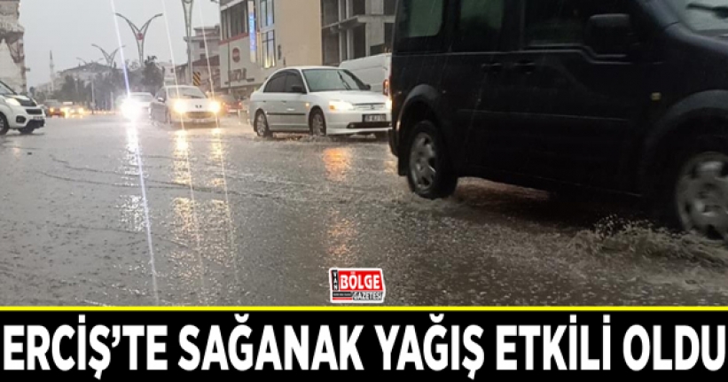 Erciş’te sağanak yağış etkili oldu