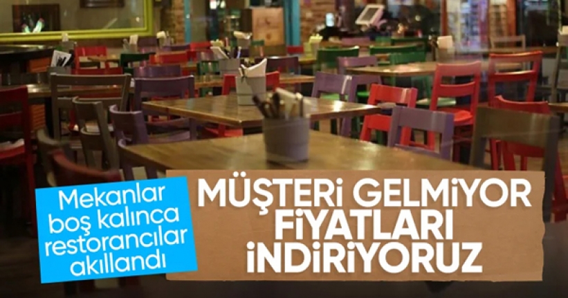 Restoran ve kafelere indirim çağrısı