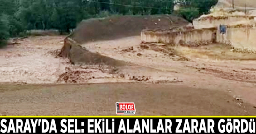 Saray'da sel: Ekili alanlar zarar gördü