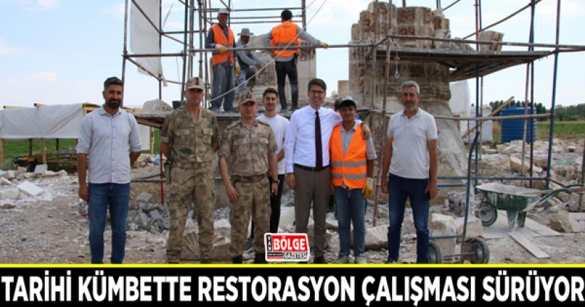 Tarihi kümbette restorasyon çalışması sürüyor