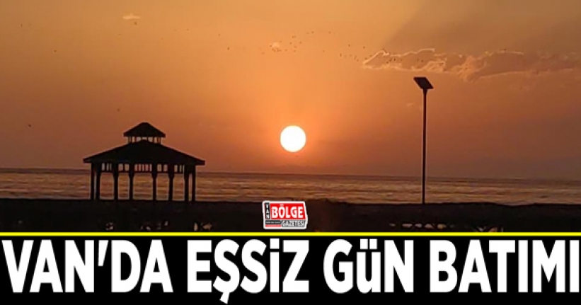 Van'da eşsiz gün batımı