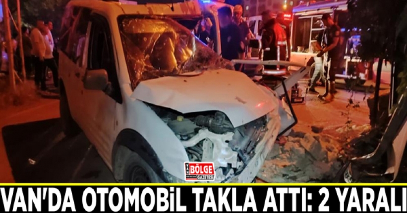 Van'da otomobil takla attı: 2 yaralı