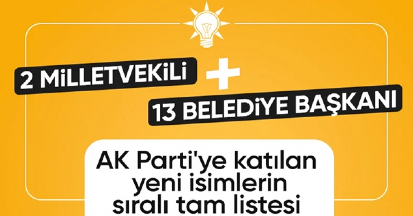 AK Parti'ye 15 yeni katılım gerçekleşti