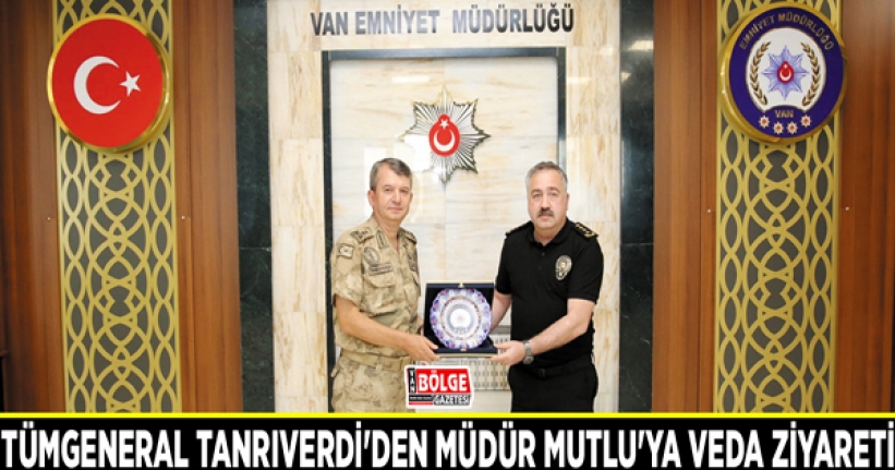 Tümgeneral Tanrıverdi'den Müdür Mutlu'ya veda ziyareti