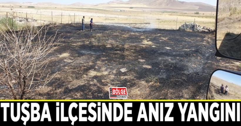 Tuşba ilçesinde anız yangını