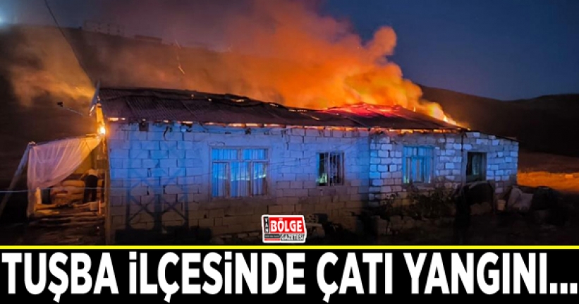 Tuşba ilçesinde çatı yangını...