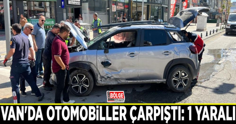 Van'da otomobiller çarpıştı: 1 yaralı