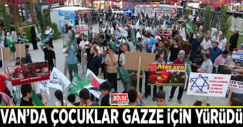 Van’da çocuklar Gazze için yürüdü