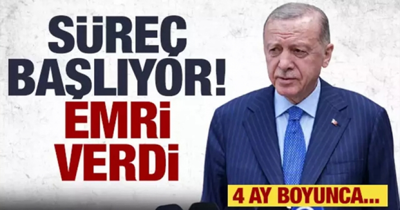 Cumhurbaşkanı Erdoğan emri verdi!