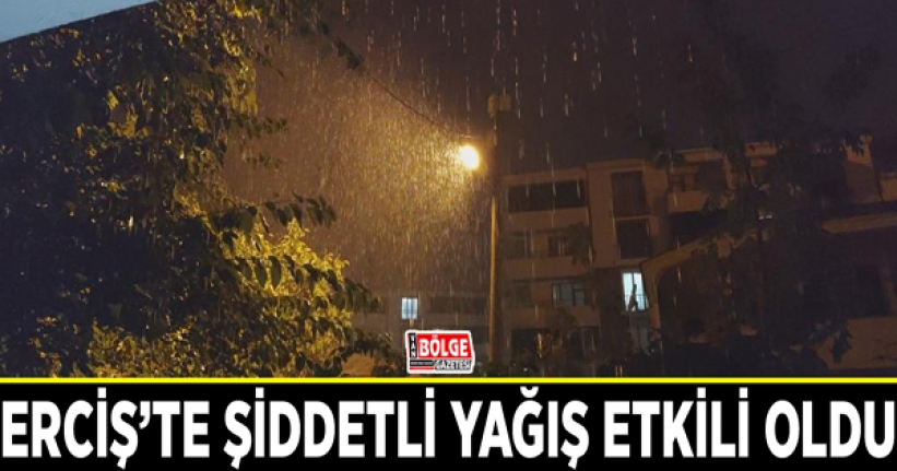 Erciş’te şiddetli yağış etkili oldu