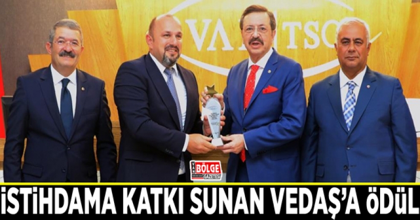 İstihdama katkı sunan VEDAŞ’a ödül