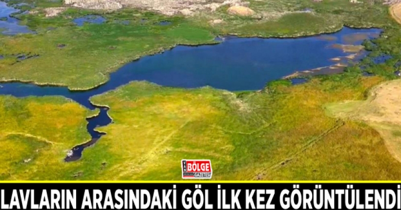 Lavların arasındaki göl ilk kez görüntülendi