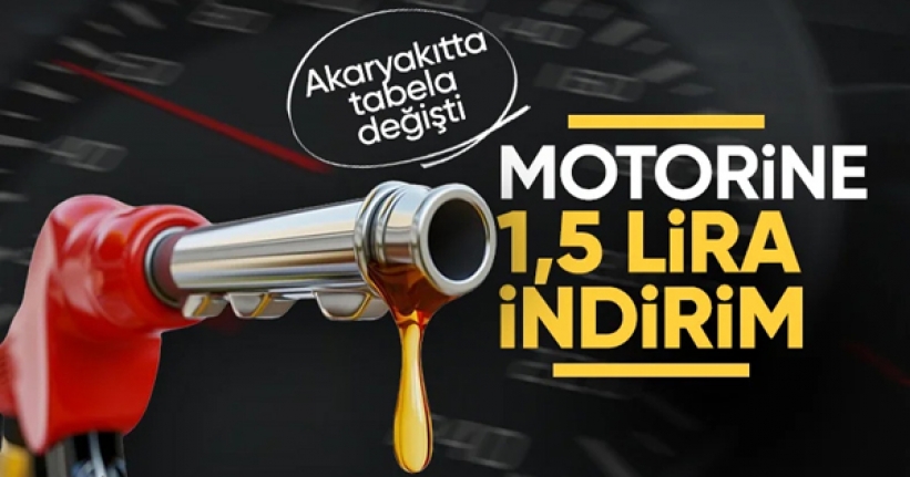 Motorin fiyatlarında indirime gidildi