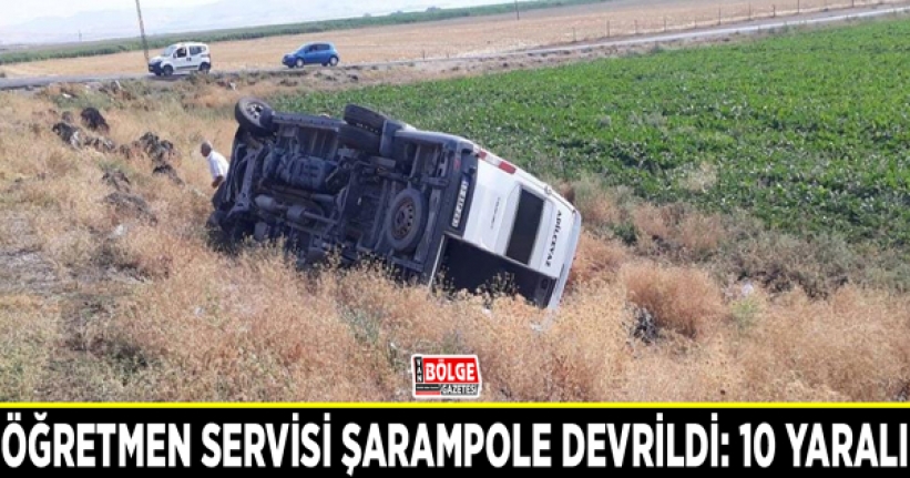 Öğretmen servisi şarampole devrildi: 10 yaralı