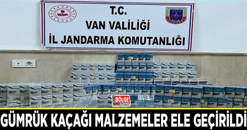 Van’da gümrük kaçağı malzemeler ele geçirildi