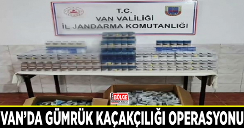 Van’da gümrük kaçakçılığı operasyonu