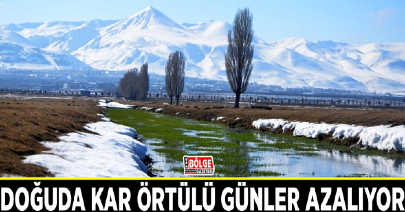 Doğuda kar örtülü günler azalıyor