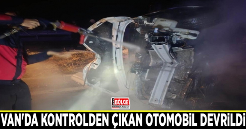 Van'da kontrolden çıkan otomobil devrildi: 5 yaralı