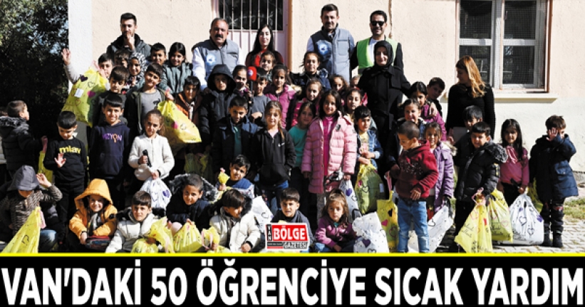 Van'daki 50 öğrenciye sıcak yardım