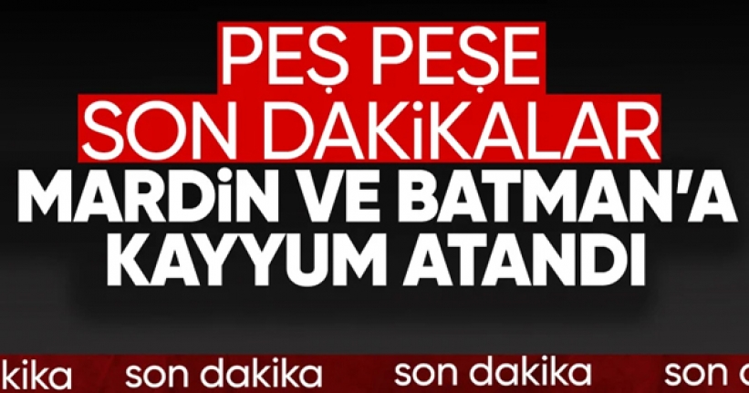 Batman ve Mardin'e kayyum atandı