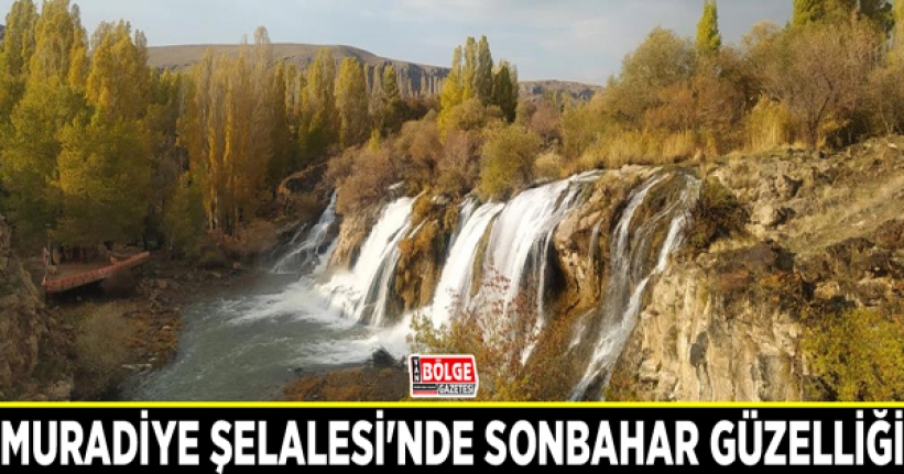 Muradiye Şelalesi'nde sonbahar güzelliği