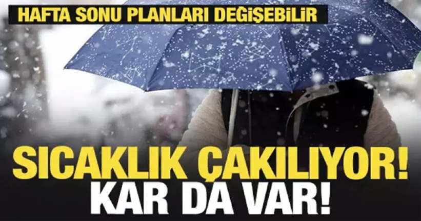 Sıcaklık çakılıyor! Kar yağışı da geliyor